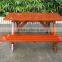 Outdoor kids wooden picnic table with benches
