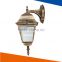 Europe style exterior lighting ancient gold down E27 palace lamp with glass cover