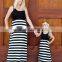 2016 newly arrival mommy and me maxi dress koya mother and daughter 100% cotton maxi dress