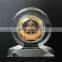 Round shaped crystal desktop clock