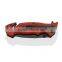 OEM stainless steel black blade folding knife with wood handle