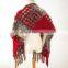 wholesale price knitted rex rabbit fur scarf/winter fur shawl