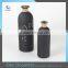 Unique Decoration Recycled Flower Glass Vases Decal Black Glass Vase