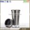 OEM clear stainless steel double wall mug