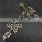 Vintage Crystal Leaf Stud Earrings Fashion Long Party Jewelry Wholesale