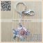 Cheap Price Crystal Jewely Pink Silver Metal Fish Key Ring