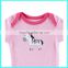 Cute animal embroidery lovely horse bodysuit for 1 year old baby clothes