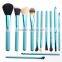 12 makeup brush set 6 colors goat hair
