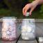 Wholesale Scented Decorating Firing Frosted Round Glass Candle Jars and Lids