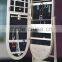 Oval Floor Standing Wooden Furniture Chinese Mirrored Jewelry Cabinet with Classic Design, LED Light inside, Applique on Mirror
