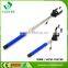 Foldable handheld wired monopod selfie stick headphone cable control