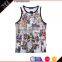 Yingzhong garmens Custom Mens Sublimation All Over Print Tank Tops, Training Vest