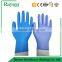 Finger embossed dark blue powder free disposable nitrile gloves with CE/ISO certification