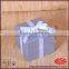 Nice silver foil ribbon paper boxes for gift