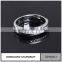 Fashion Women Wedding Ring Stainless Steel Single Cubic Zirconia Classic Engagement Ring