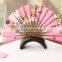 Custom logo bamboo folding wedding hand fan