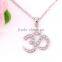 2016 Yoga Jewelry Wholesale Fashion Silver Crystal Yoga Necklace