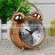 Metal real desk two bell ring alarm clock