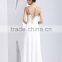 Modern fashion long evening dinner dress white bride mother evening gown for dinner