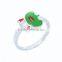 High Quality 925 Silver Jewellery enamel sterling silver jewelry frog ring