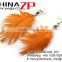 ZPDECOR No.1 Supplier in China Factory Exporting Wholesale from 10'' to 12'' Orange Ostrich Feathers