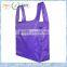 Recycle packable shopping bag & resuable foldable tote bag in purple color