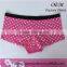 Pink color sexy panties cotton ladies underwear characteristic sheer panties