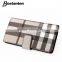 vertical stripes credit card and ID card holder long style leather
