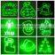 1W Green laser light projector for Christmas
