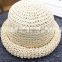 2016 New Baby Girls Hat Hand made Crochet Hat Summer Beach Sun Straw Hat