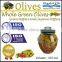High Quality 100% Tunisian Table Olives,Green Olives with Green Peppers & Cayenne Peppers,Table Olives 370 ml Glass Jar