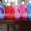 Colorful laundry detergent plastic bottle with cap with handle