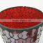 Wedding Gift Red Mosaic Chinese Vase Glass Cylinder