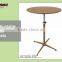 Height Adjustable Desk Multi-function Wood Base Sofa Round End Table