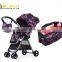 Pink camo hanging nappy bag for stroller
