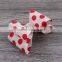 plastic bow flower clip wtih rhinestone center for kids hair accessories