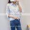 New Design 100% Cotton Plain Dyed Blouse / Formal Shirt For Women