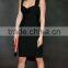 Women Most Popular Sweetheart Strap Plus Size Knee Length Sexy V Neck Club Bandage Dress With Factory Direct H019