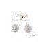Stainless steel needle earring,superstar designs crystal ball earrings with pearl