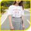 Hip Hop Clothing Women Custom Longline Distressed t Shirt With Printing Design