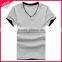 Plain Round Neck Hot Basic V-neck 100% Ring Spun Cotton T-shirt