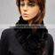 Myfur Real Fur Manufacturer Tongxiang Wholesale Colorful Rabbit Fur Pom Poms Short Women Neck Wear Scarves