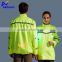 Good quality cycling rain hi vis reflective safety jacket with led lights