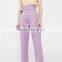 Hot design lavender empire waist summer trousers with belt loop
