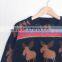 Women autumn knitting patterns christmas reindeer sweater pullover