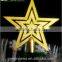 Christmas decoration tree top star Plastic gold christmas decorations