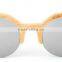 high quality cheap bamboo sunglasses PC frame AC smoke lenses sunglasses B2012