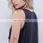 Wholesale  Dress Manufacturer Cotton Spandes V Neck Draped Dresses for Party Girls NT6736