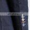 Cotton Simple Style Dark Blue Casual Suit Men Blazer