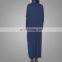 Islamic loose dress malaysia Indonesia bat sleeve long dress knitting navy blue dubai kaftan abaya muslim women maxi dress